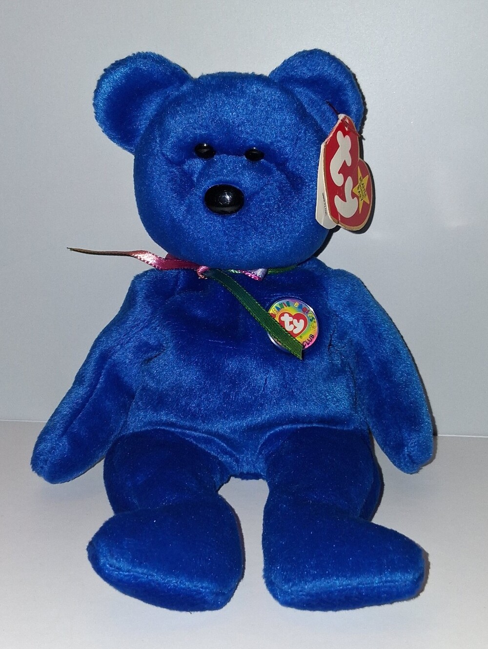 Ty Beanie Baby Collection Royal Blue 1998 Clubby Plush Bear